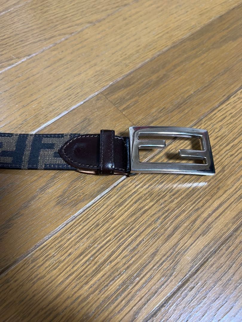 FENDI ズッカ柄 ベルト ブラウン　イタリア製