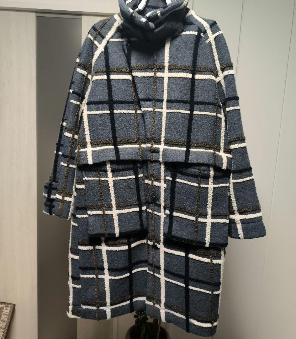【期間限定価格】美品 HENRIK VIBSKOV チェック ウールコート