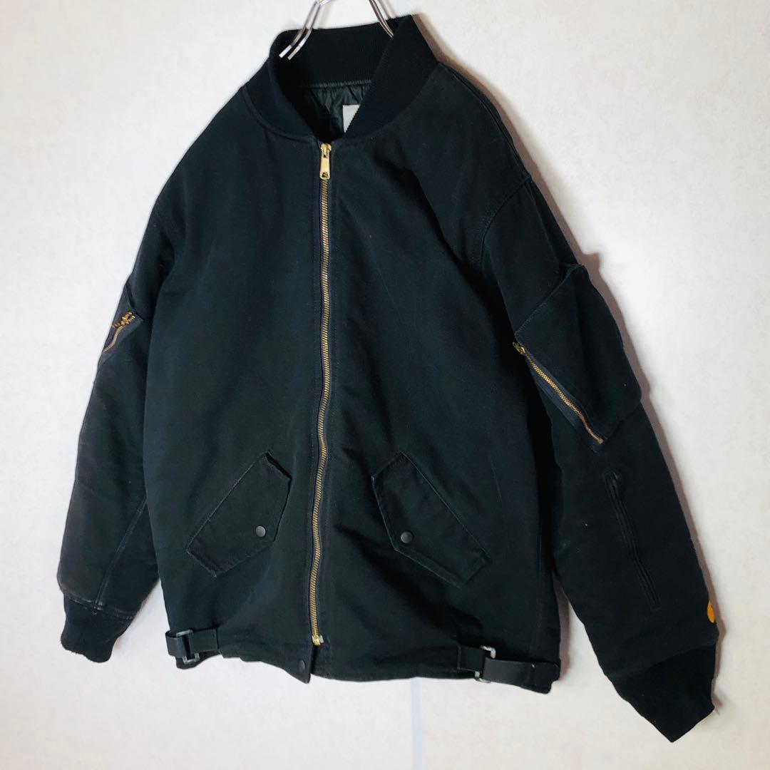 【人気モデル】カーハート MA-1 ダックボンバージャケット 黒 Mサイズ