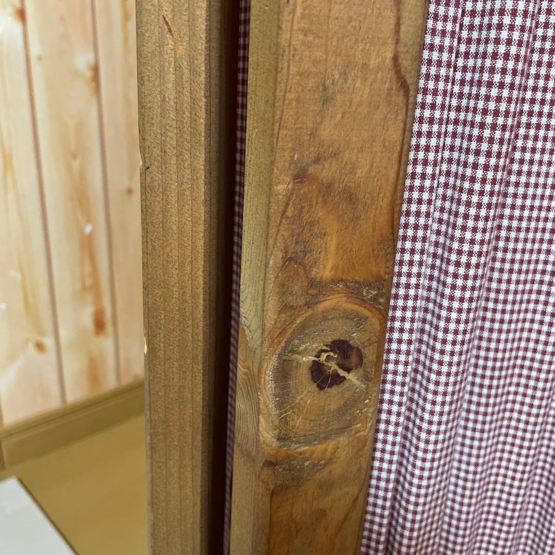 カントリー調　木製三つ折りパーテーション ハート　アメリカンカントリー