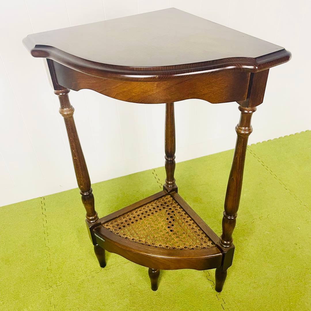 カリモク コロニアル　オールドカリモク　コーナーテーブル コーナーラック