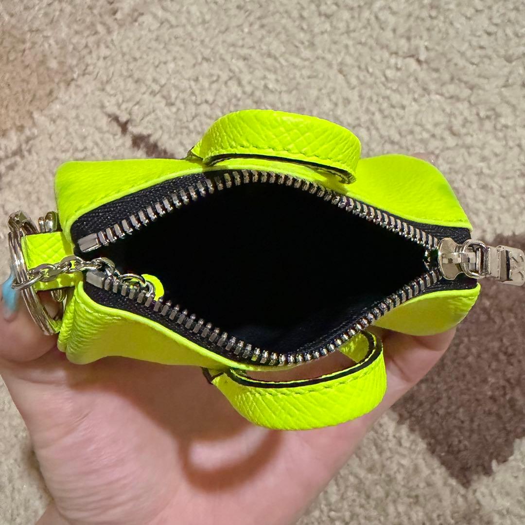 ネオンイエロー ミニバッグ型キーホルダー
