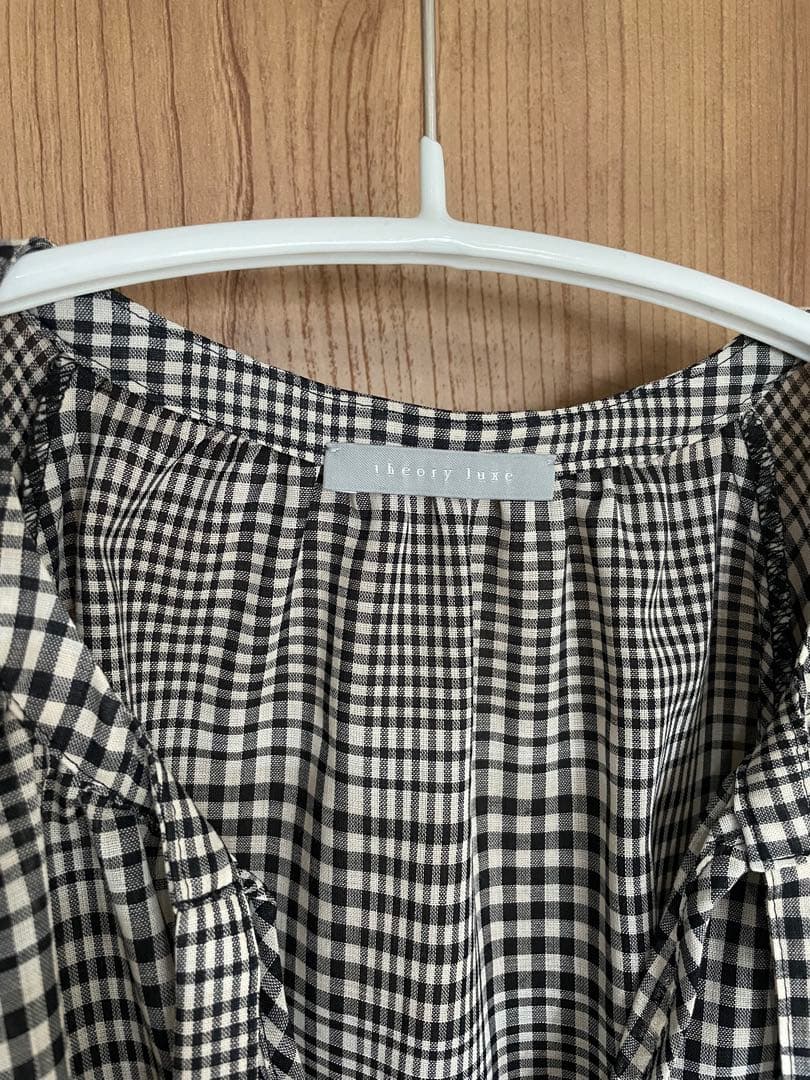 theory luxeセオリーリュクス　チェックタイブラウス