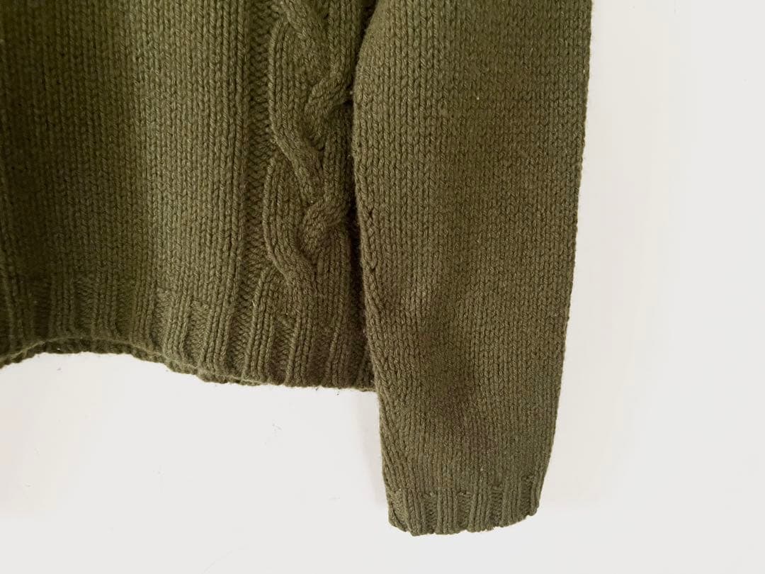 美品 マーガレットハウエル ハーフネックケーブル編みニット 店舗限定7.2万