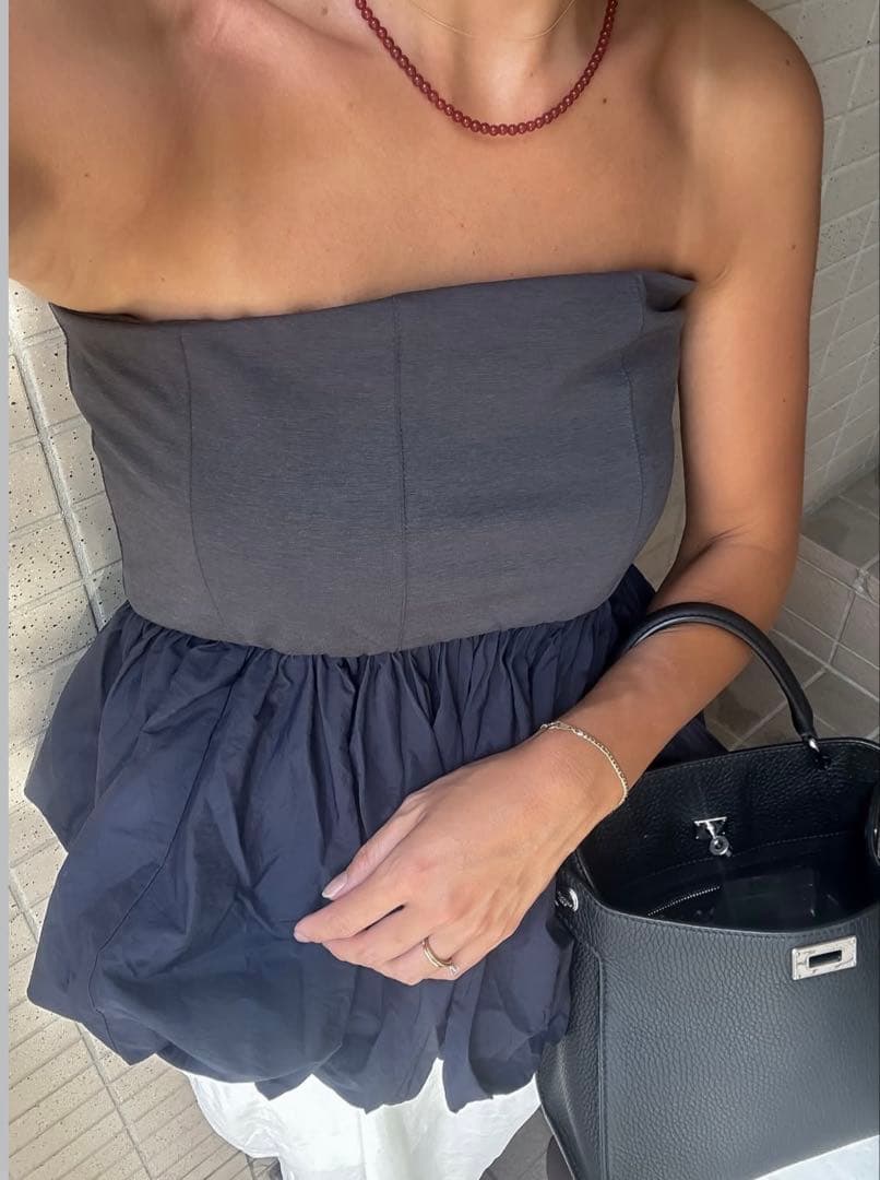 CAVEZA ROSSO 8/7発売 タフタバルーンベアトップ 新品/送料込み