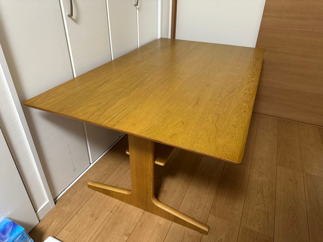 【りん♡さん】専用無印良品 リビングでもダイニングでもつかえるテーブル　オーク