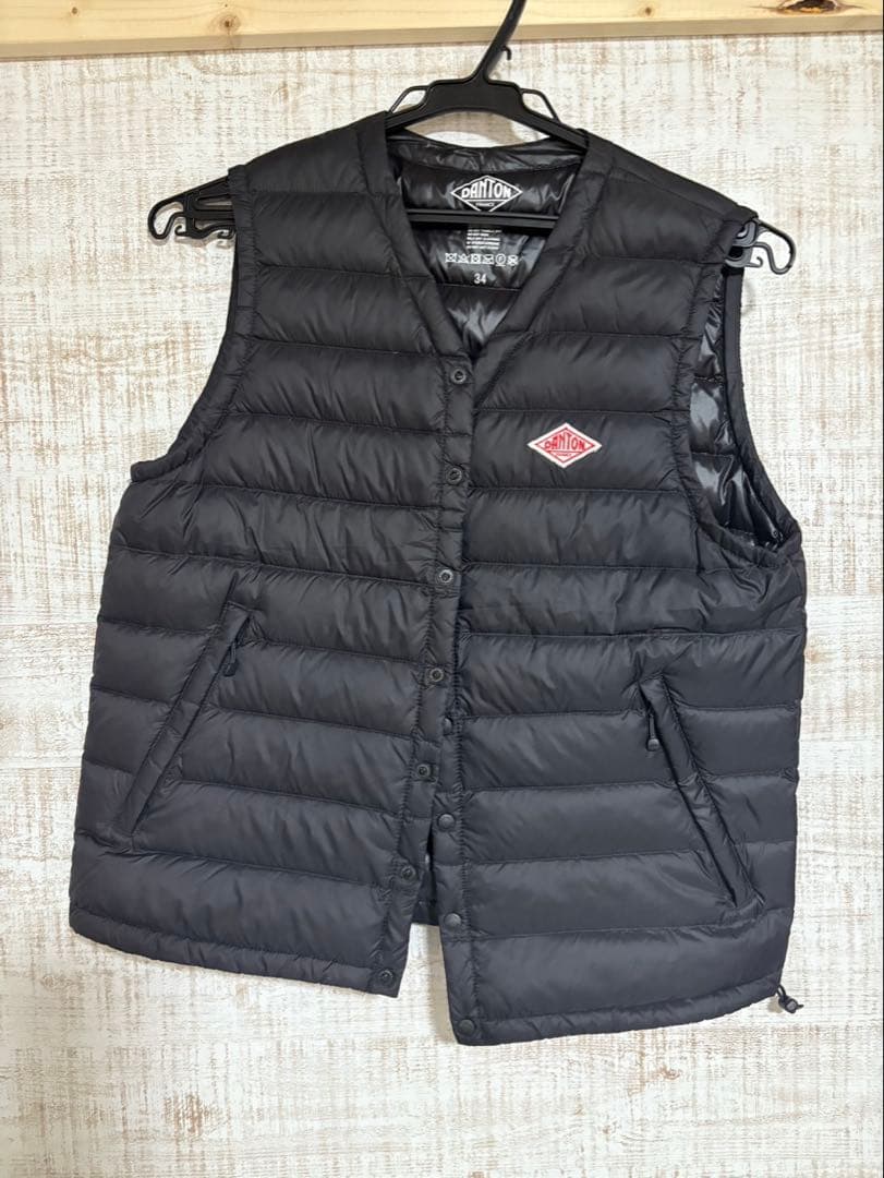 DANTON ダウンベスト ブラック 34