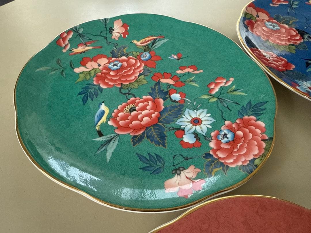 【希少・美品】ウェッジウッド ペオニアブラッシュ ディナープレート27cm 4枚