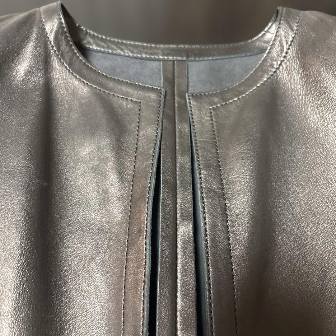 ラフォンタナマジョーレLe Verseaubleuレザージャケットsize３８