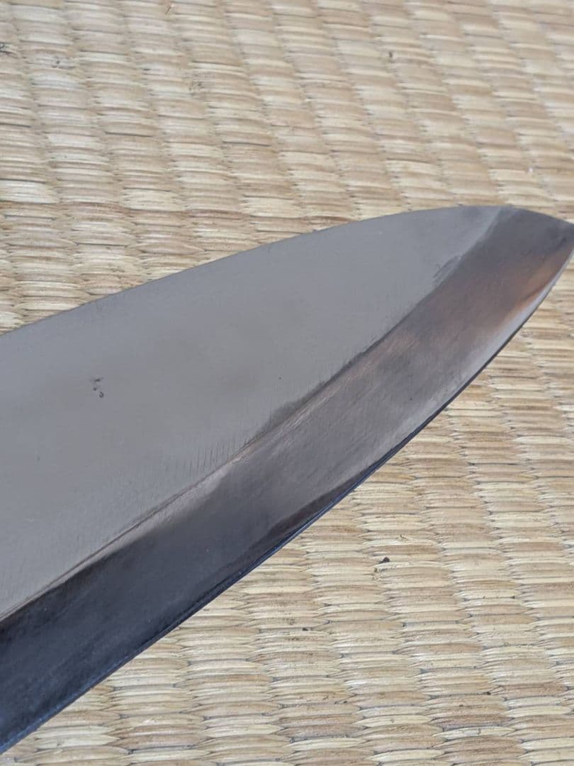 高級 本霞 出刃包丁 全長37cm 刃渡31cm 研ぎ直し済 刺身包丁