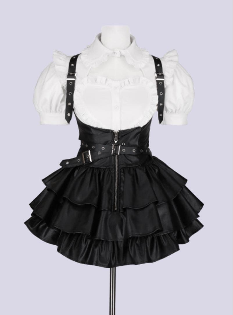 スカート IMVAL / Frill Leather Dress