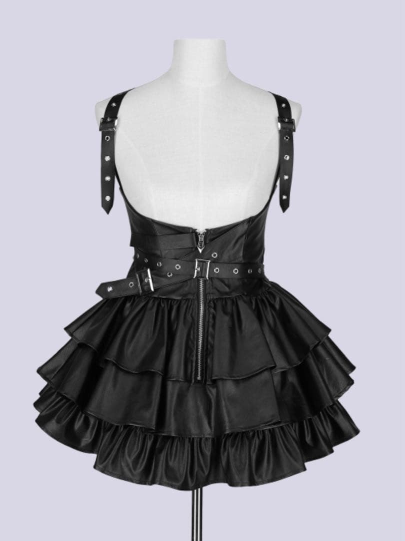 スカート IMVAL / Frill Leather Dress