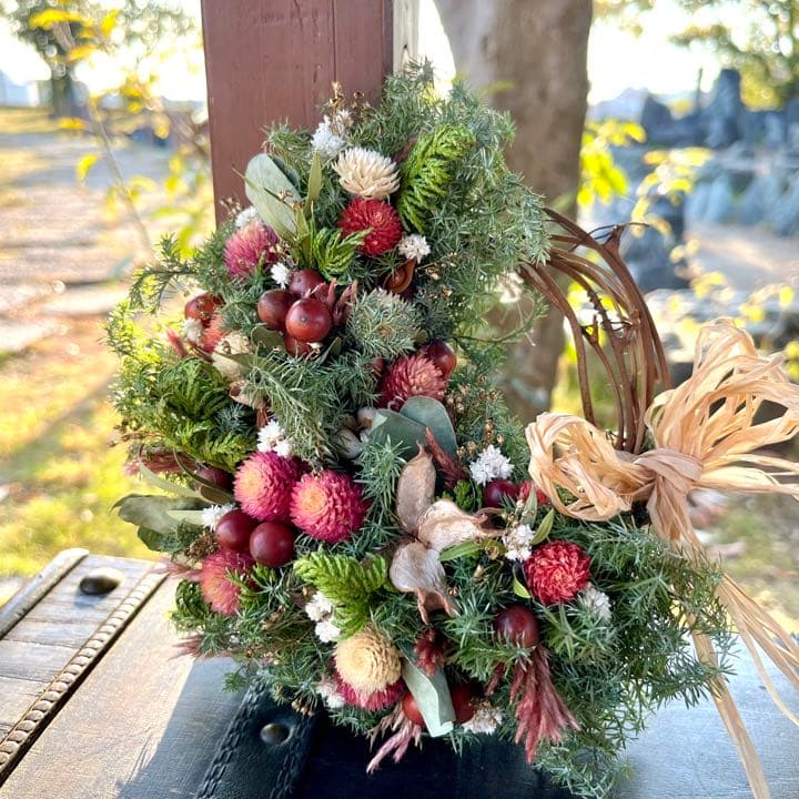 クリスマスリース　お正月リース　杉リース　冬リース