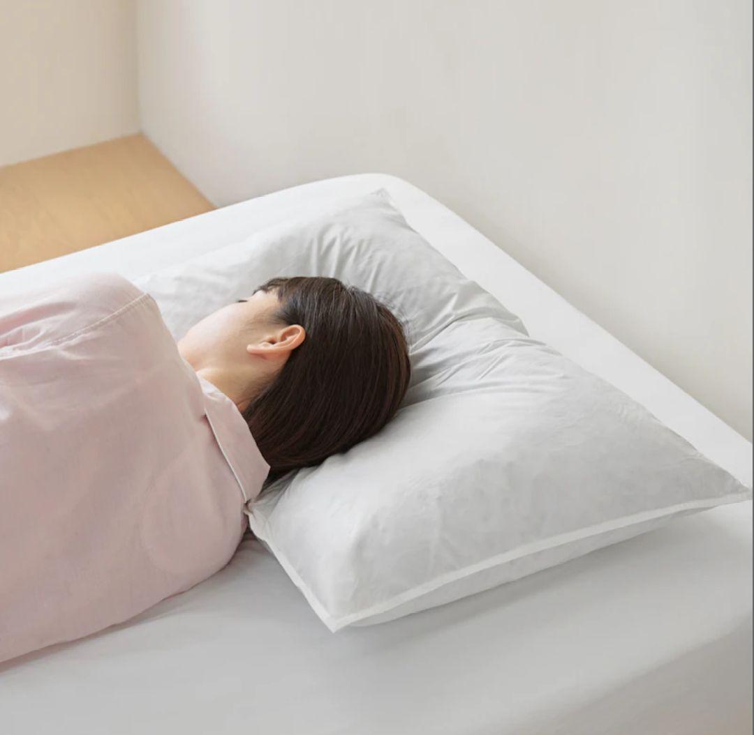 ◎4個セット◎無印良品*防ダニ*羽根枕*幅50 ×長70*枕カバーサッカー織