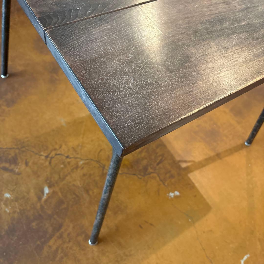 BIMAKES天然木とアイアンのダイニングテーブル　Ａ