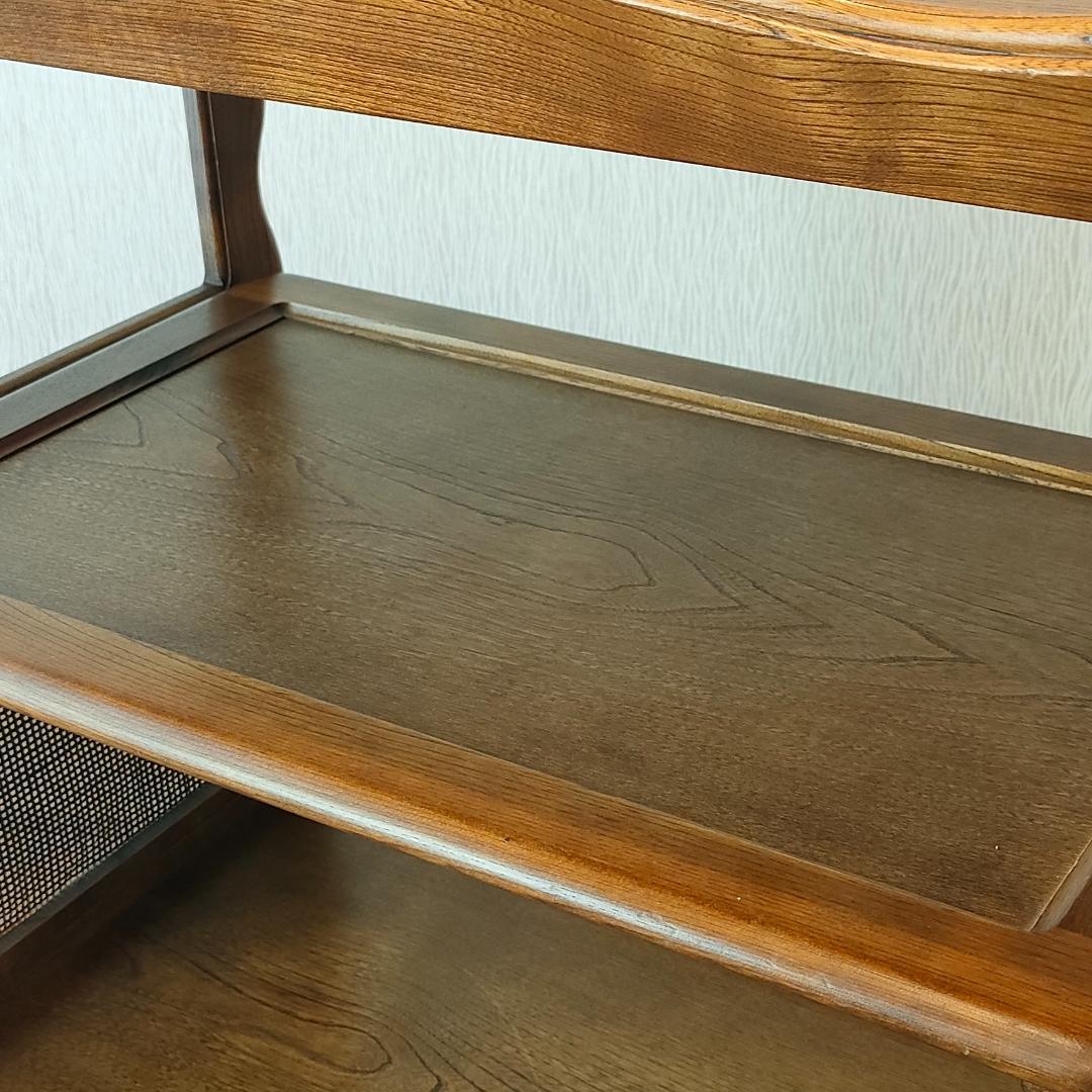 カリモク　キッチンワゴン　木製ワゴン　サイドテーブル　キャスター付き