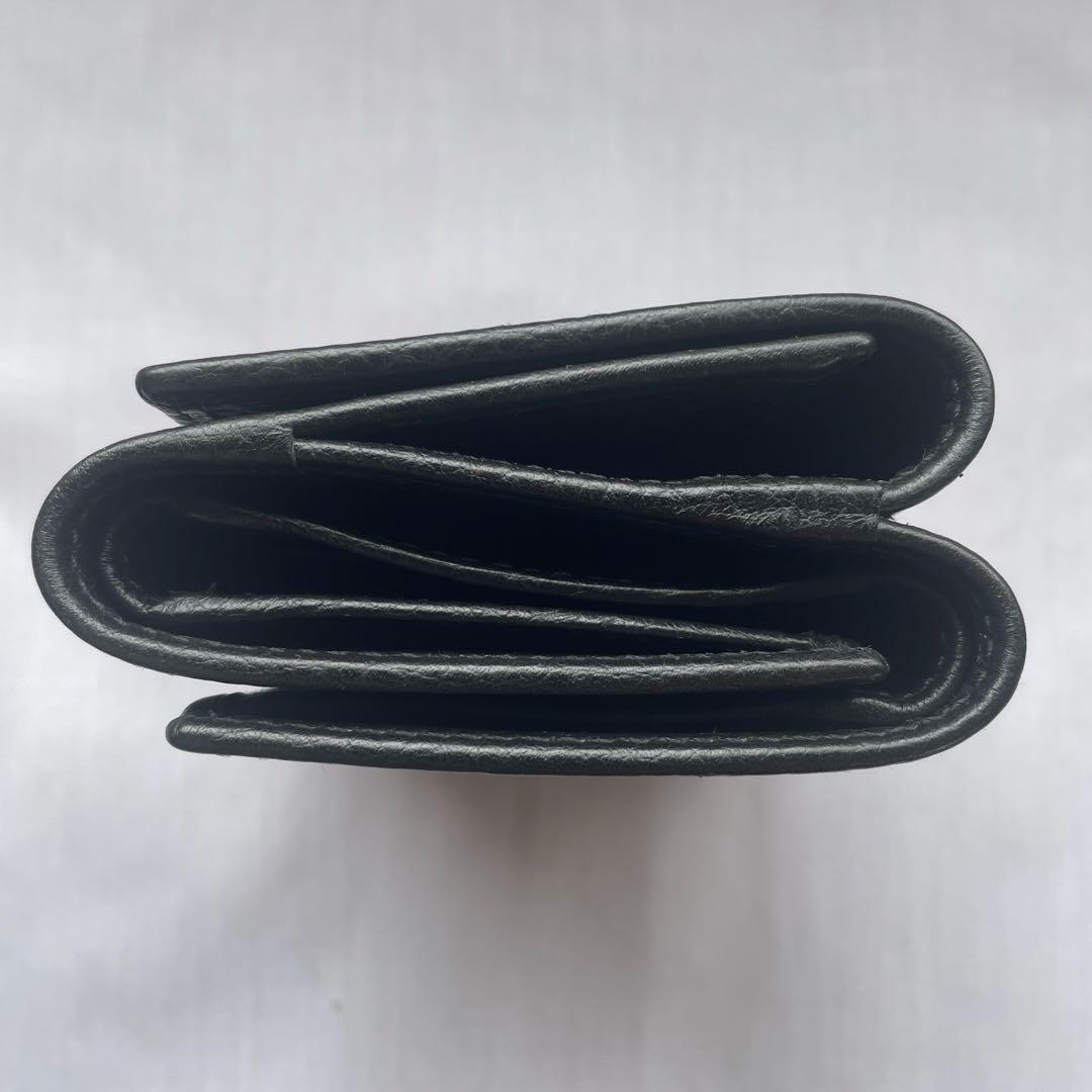 GUCCI ブラックレザー 三つ折り財布