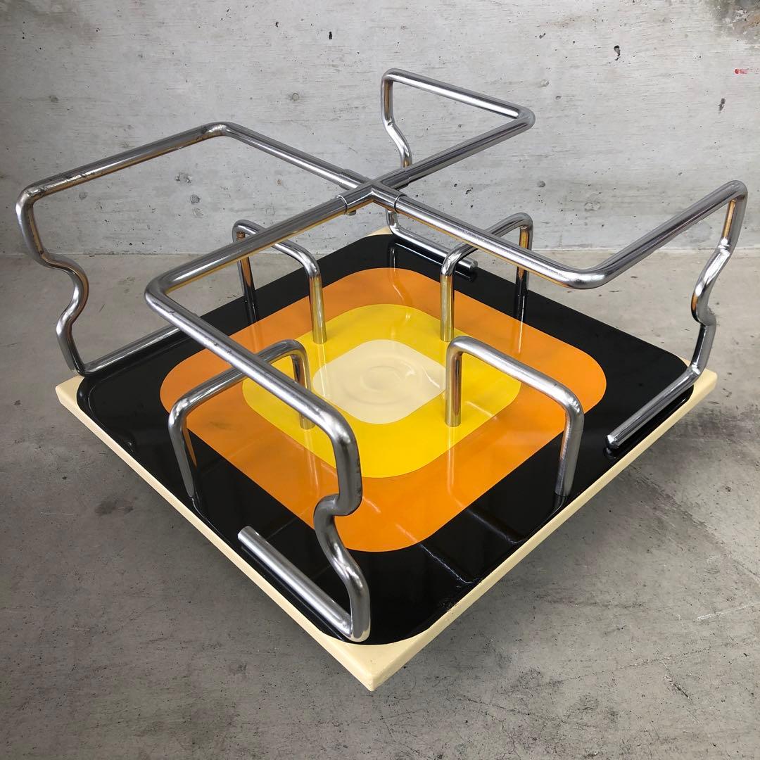 本棚　回転式　事務用品　当時物　オレペン　昭和　レトロ　スペースエイジ　モダン