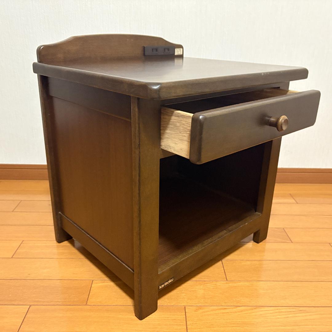 karimoku カリモク ナイトテーブル サイドテーブル ブラウン 1996