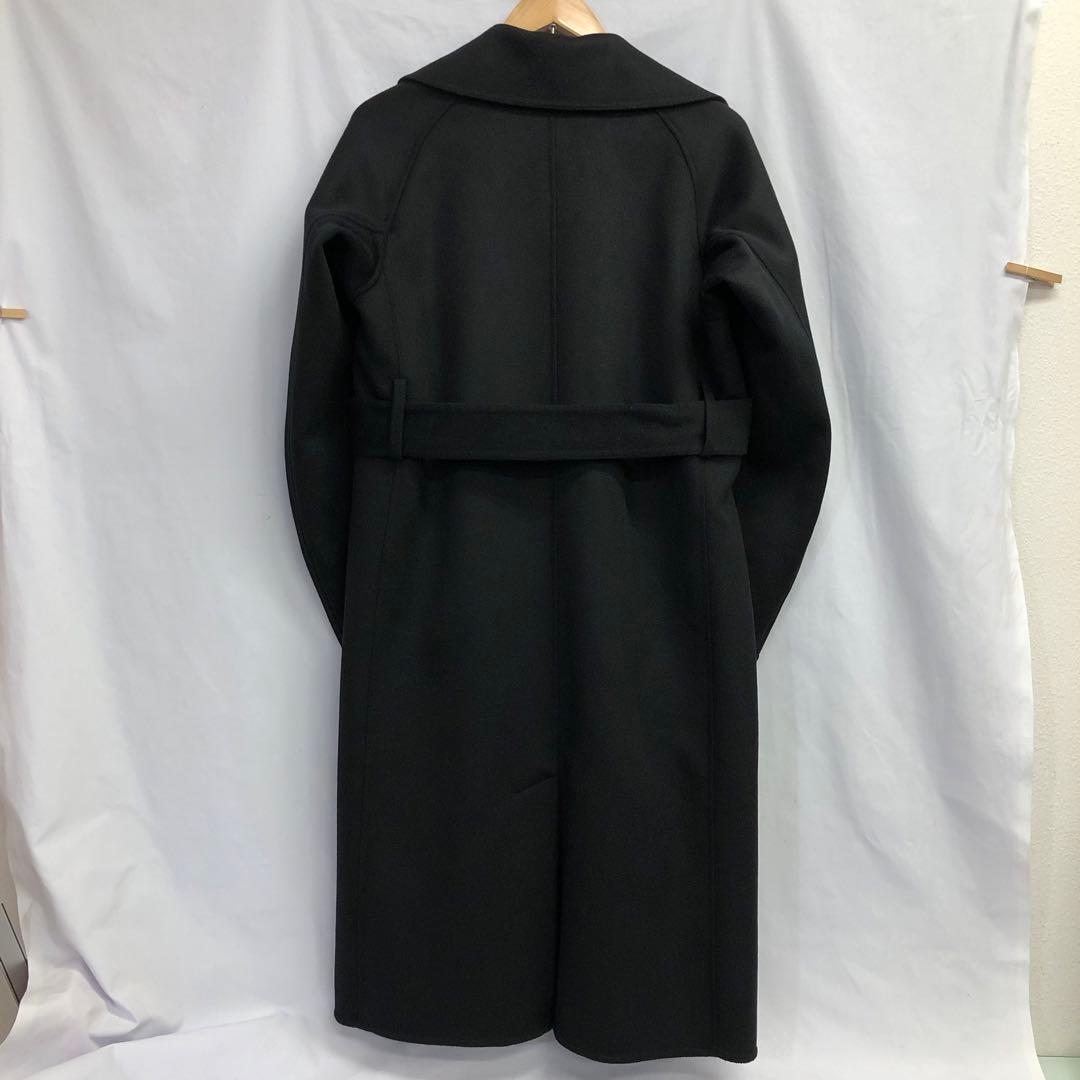 41】新品 UNIQLO +J カシミヤブレンドラップロングコート ブラック S