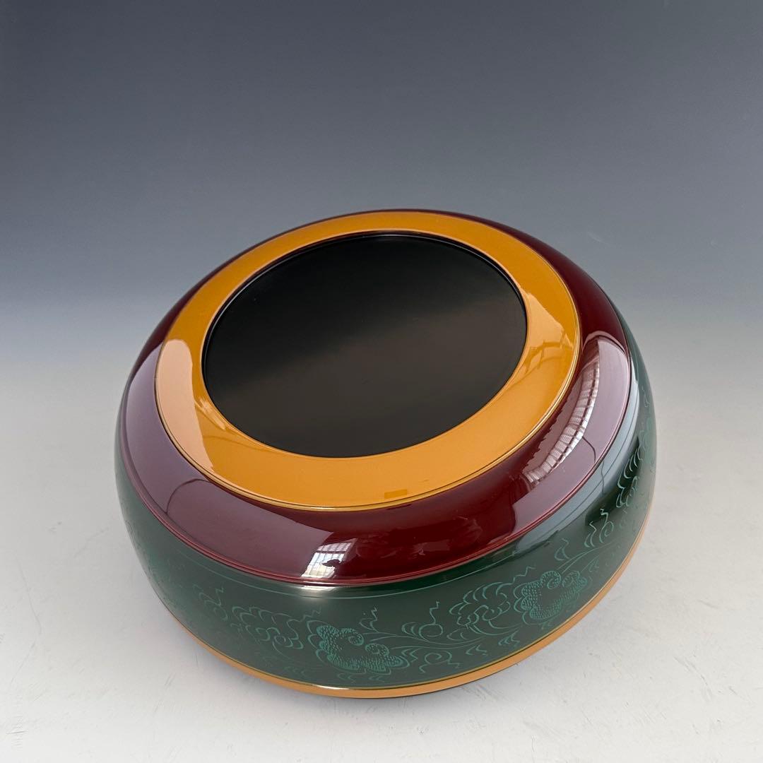 茶道具　惺斎好　独楽塗　喰籠　菓子器　山中塗　辻石斎　共箱　漆器　漆芸　茶会