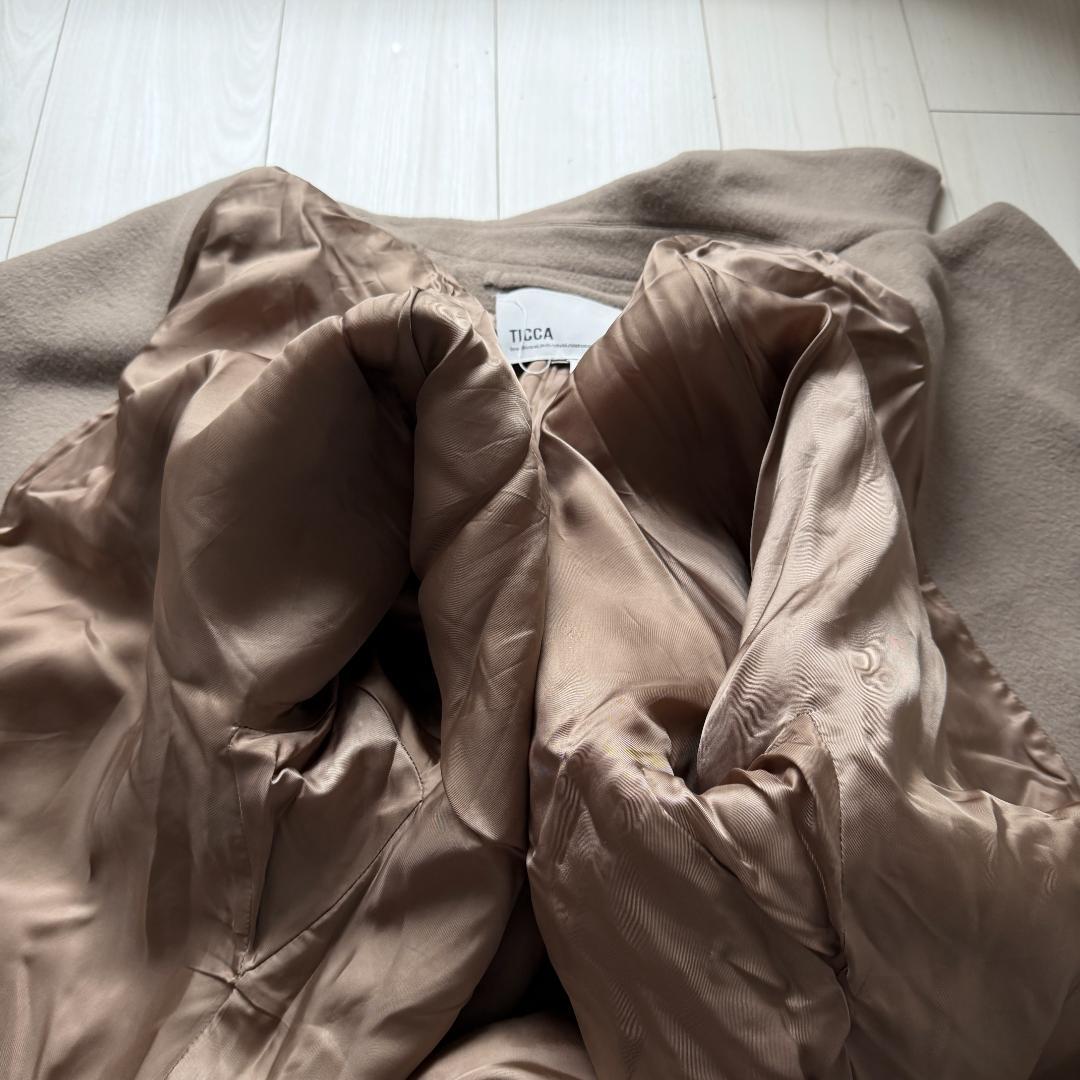 美品・希少カラー✨ティッカ　テントコート　オーバーコート　ロング　オリーブ　F