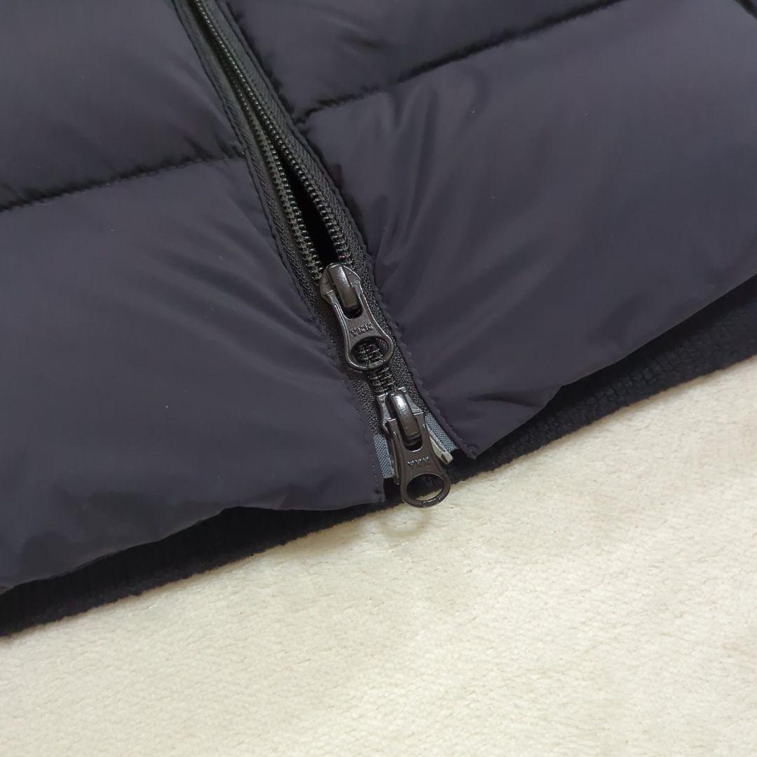 美品 40 バーニーズニューヨーク ニット切替 3way ダウンコート ロング丈