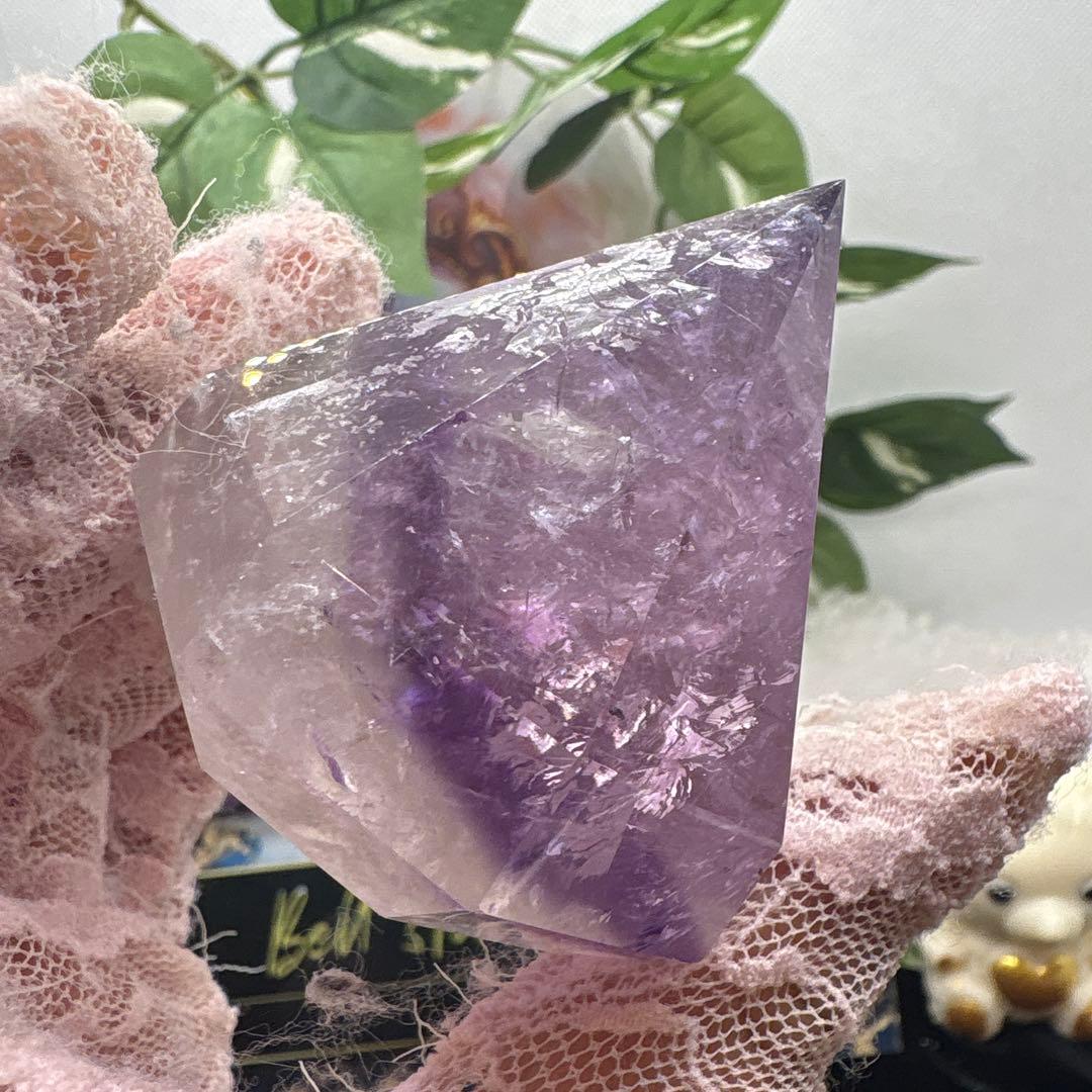 高品質 ファントムアメジストダイヤモンドカットNo.1813