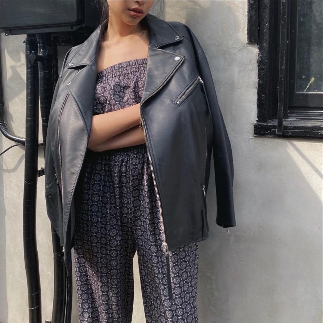 SALE Juemi 美品 リアル レザー ジャケット グレー