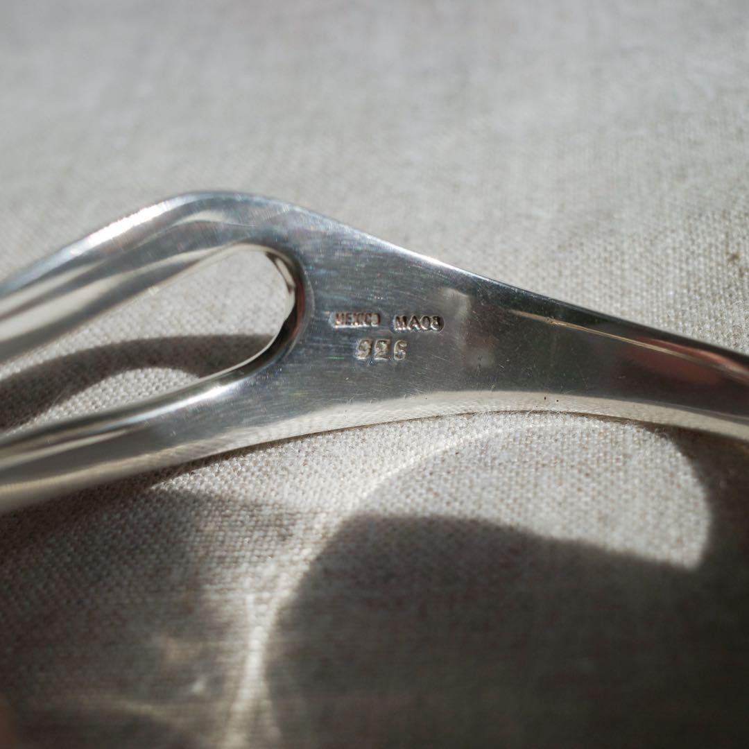 【名品】Tiffany スリット バングル シルバー ボーンカフ