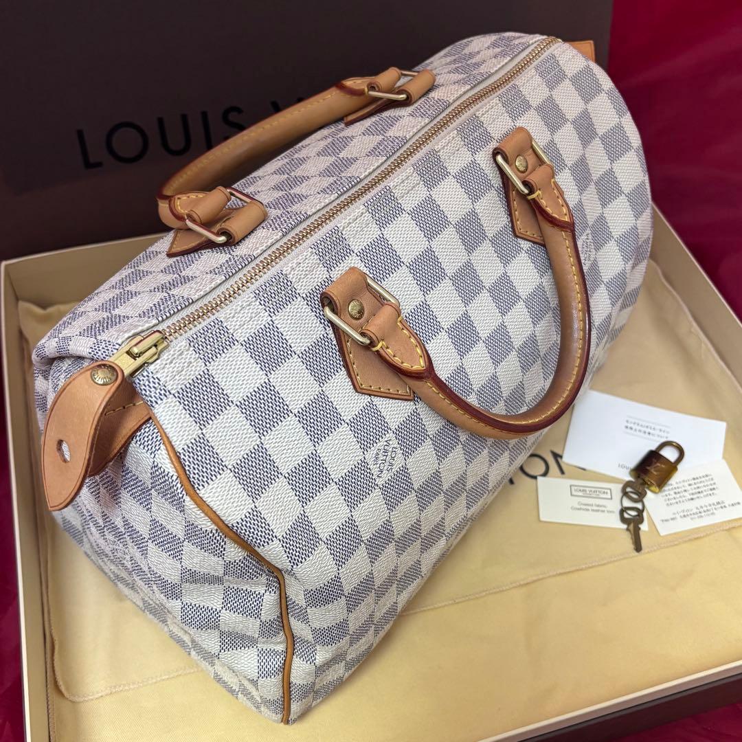 極美品！ルイヴィトン☆スピーディ30 ダミエ アズール