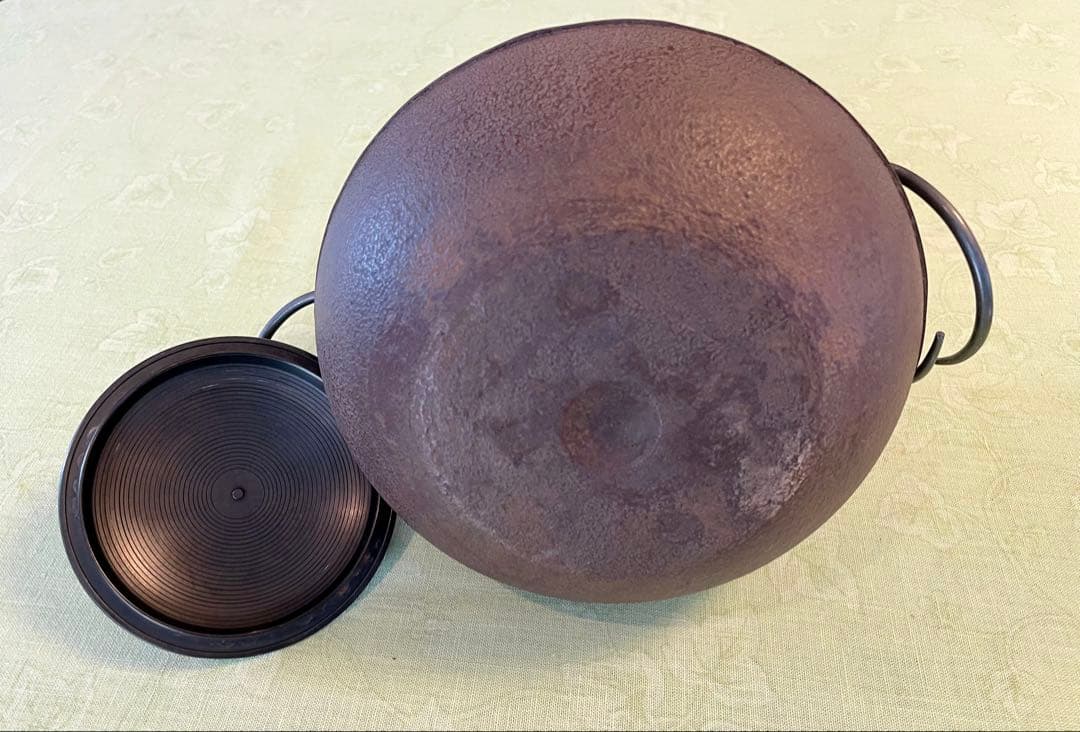 鋳鉄製茶釜　瓢釜　高橋敬典作