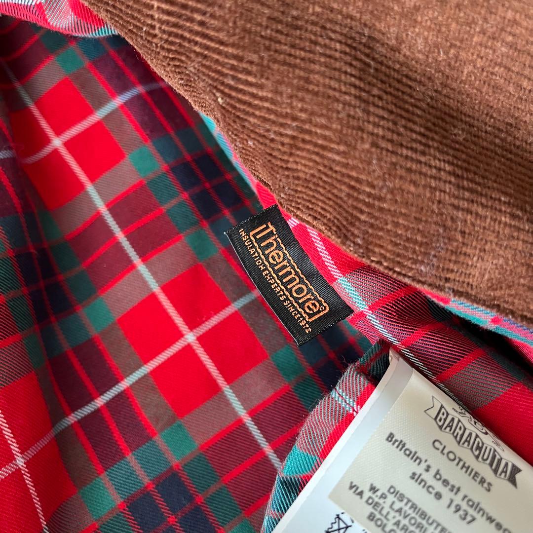 極美品 BARACUTA G9 コーデュロイ 38 ブラウン 中綿 サーモア