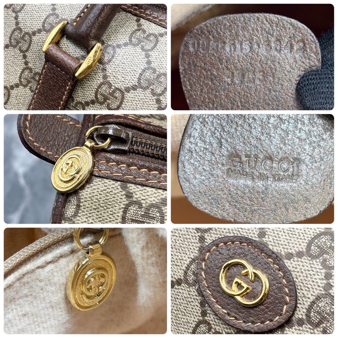 ✨極美品✨GUCCI GGボストンバッグ ショルダー ベージュ ブラウン レザー