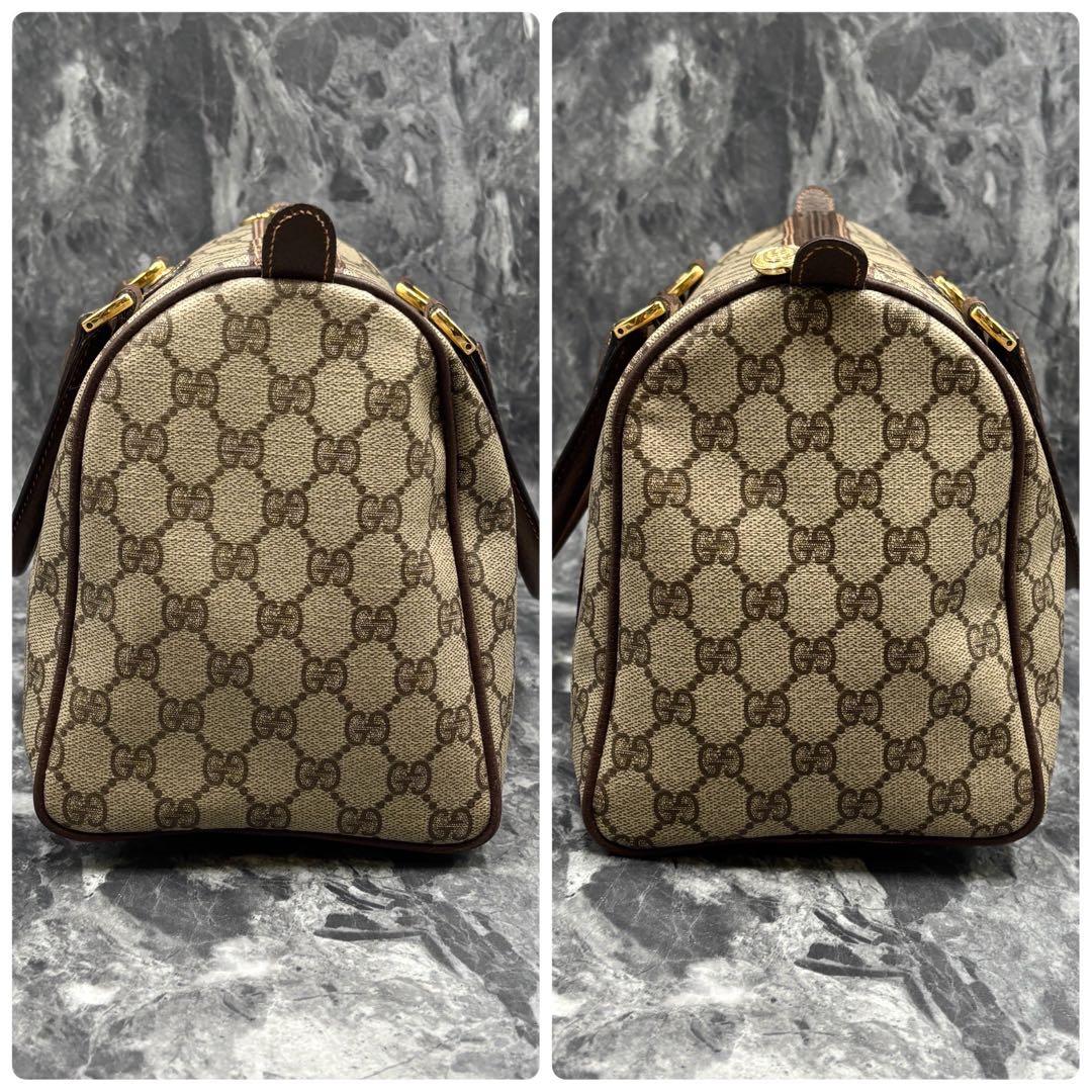 ✨極美品✨GUCCI GGボストンバッグ ショルダー ベージュ ブラウン レザー