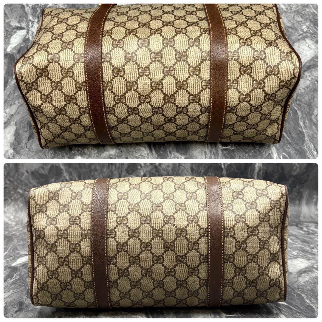 ✨極美品✨GUCCI GGボストンバッグ ショルダー ベージュ ブラウン レザー
