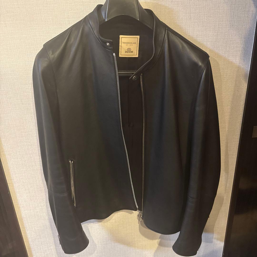 TOMORROWLAND DENIM ブラックレザーライダースジャケット