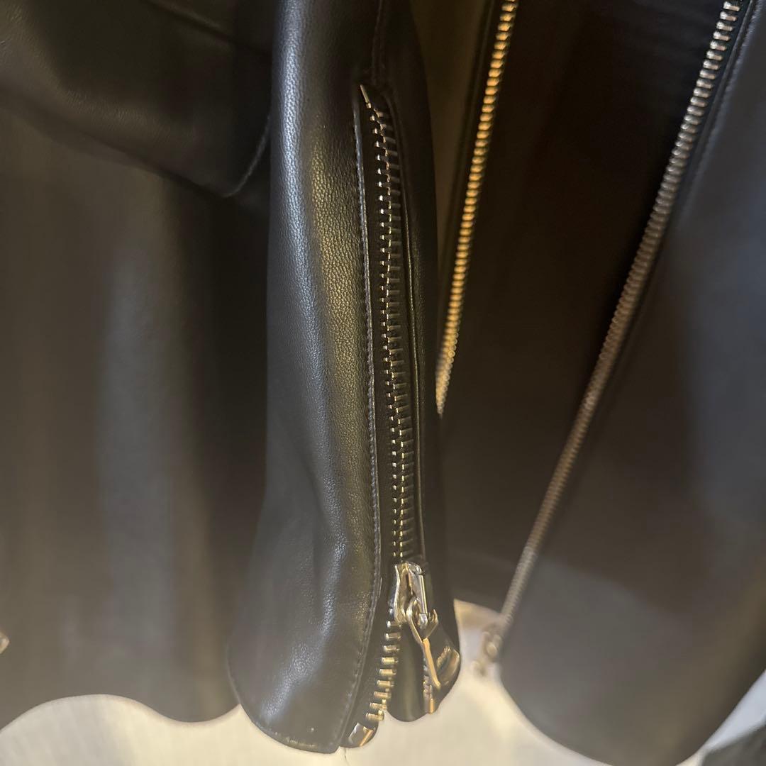 TOMORROWLAND DENIM ブラックレザーライダースジャケット