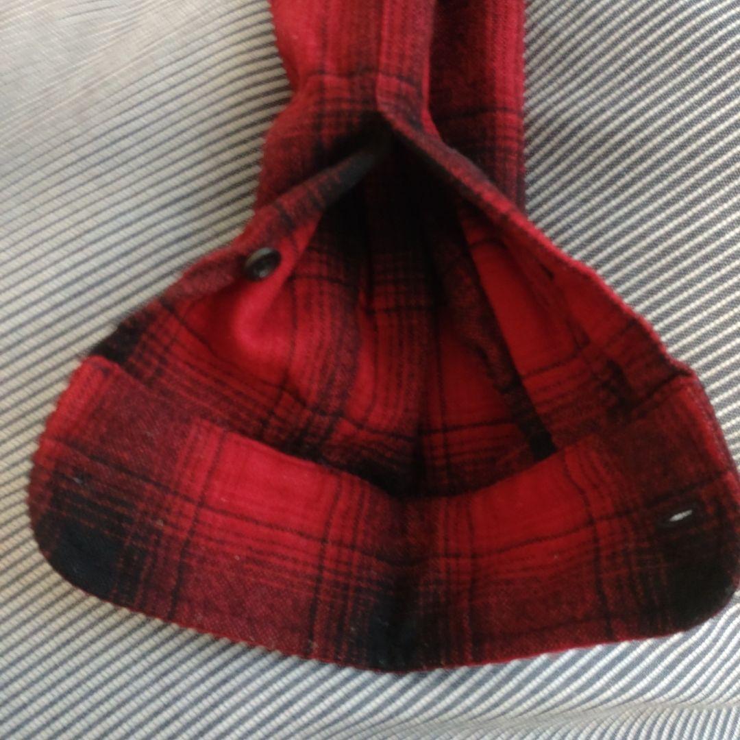 90s ペンドルトン オンブレシャツ 赤黒 アメリカ製　ウール