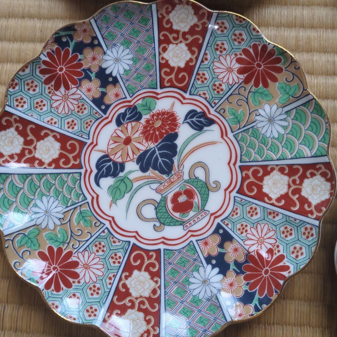 有田焼陶扇菊割皿5枚セット