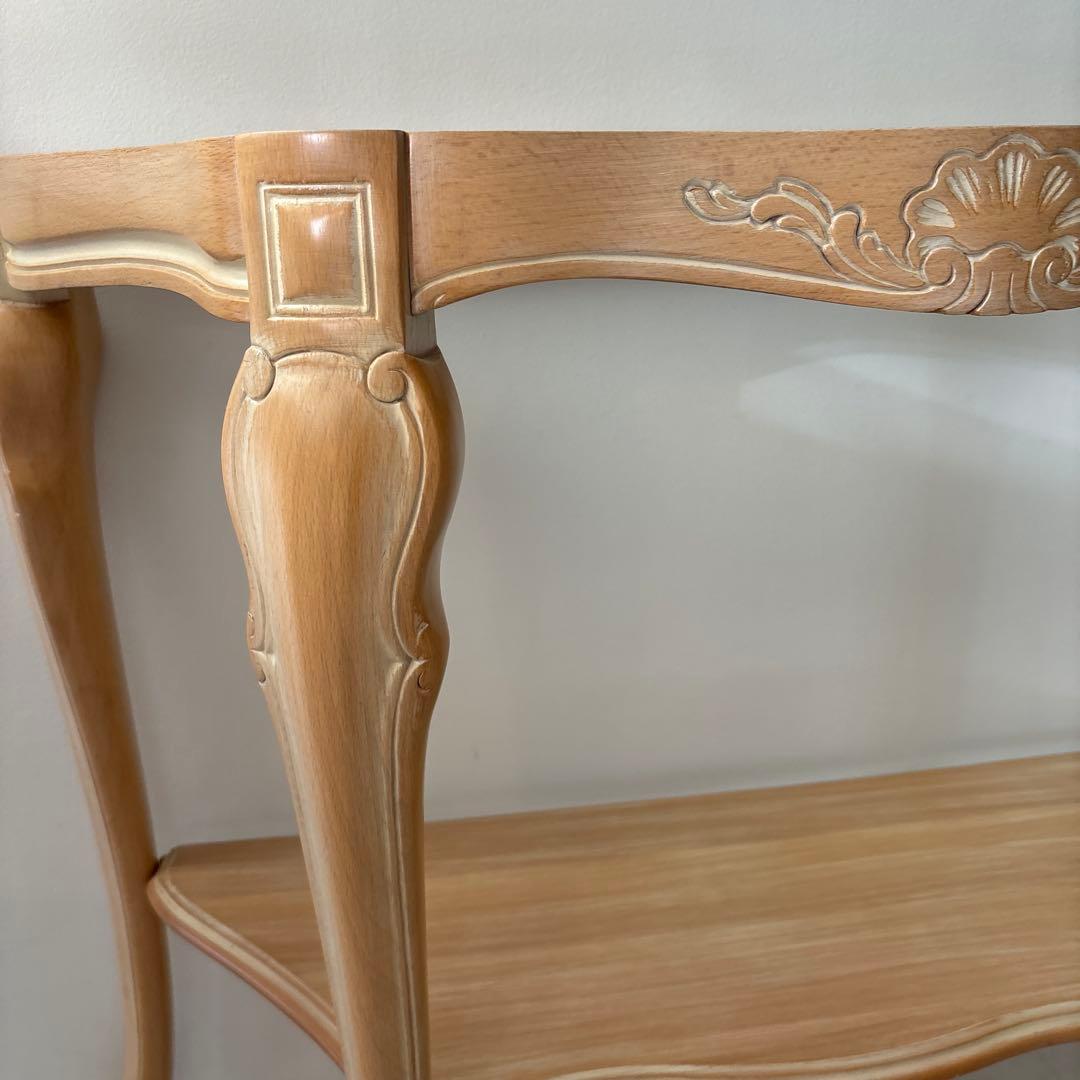 美品】イタリア製 輸入家具ガリンベルティ コンソールテーブル 大理石 猫脚 象嵌