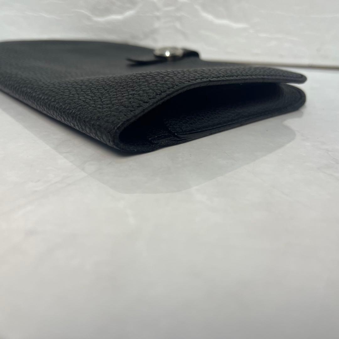 HERMES エルメス 財布 ドゴン GM 小銭入れ付き 刻印:□F ブラック