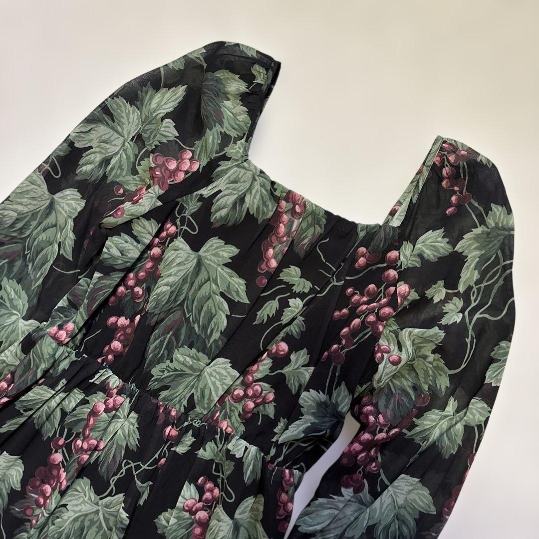 M*M様 新品未使用タグ付グレープptティアードOPブラック マキシワンピース