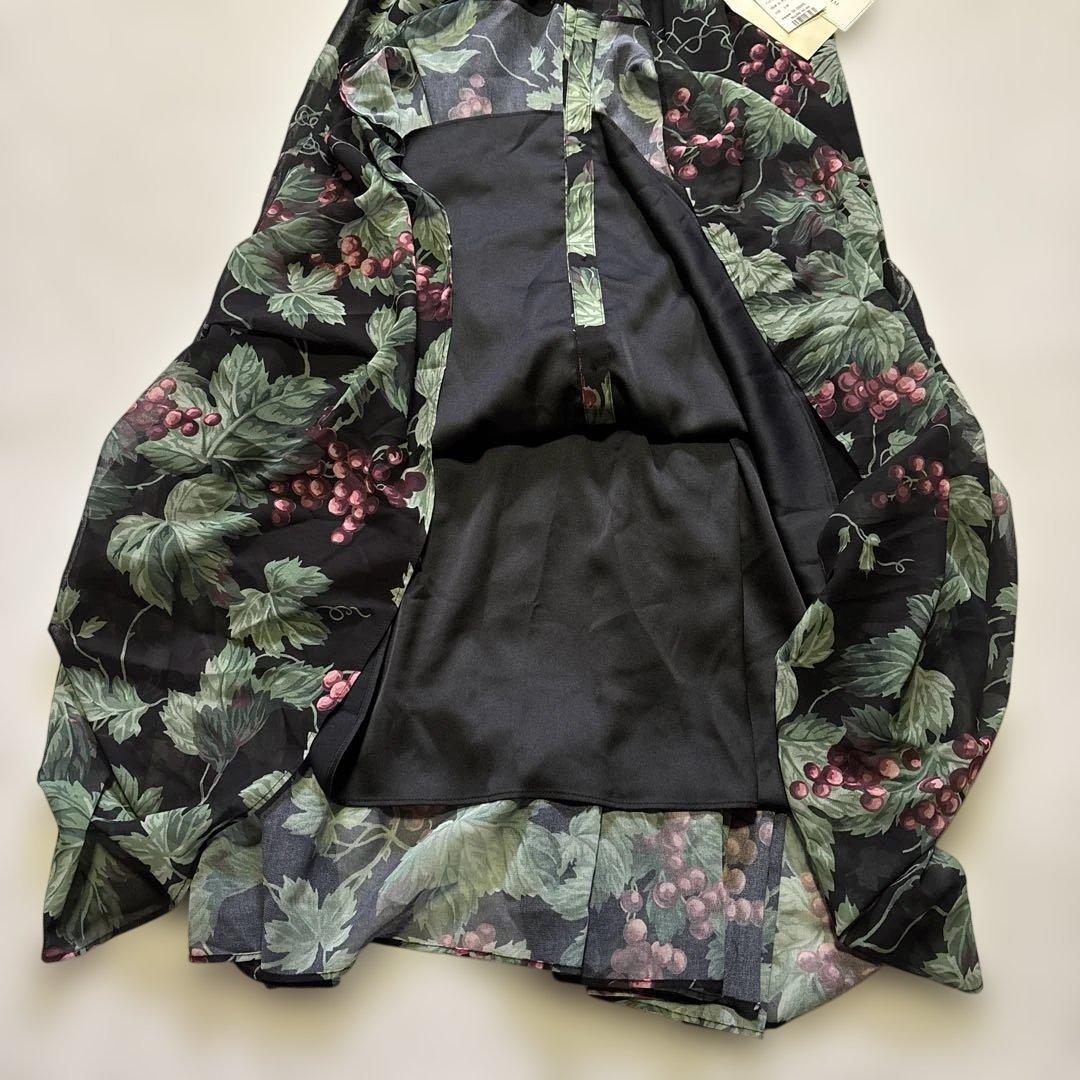 M*M様 新品未使用タグ付グレープptティアードOPブラック マキシワンピース