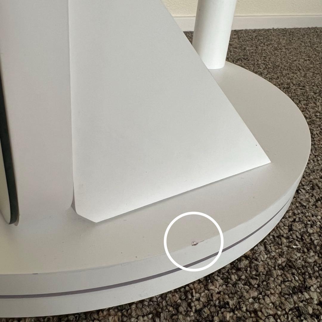 ハンガーラック付き360℃回転スタンドミラー ホワイト 最終価格