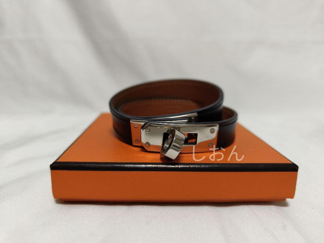 エルメス ケリーブレスレット ドゥブルトゥール T3 黒 ノワール