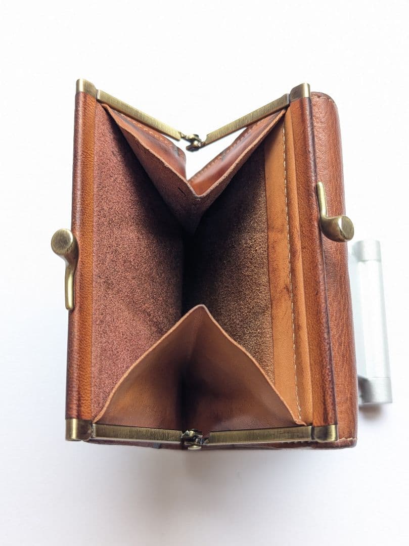 イルビゾンテ【限定モデル】ボルドー×ヌメ エンボスドコレクション 希少 がま口