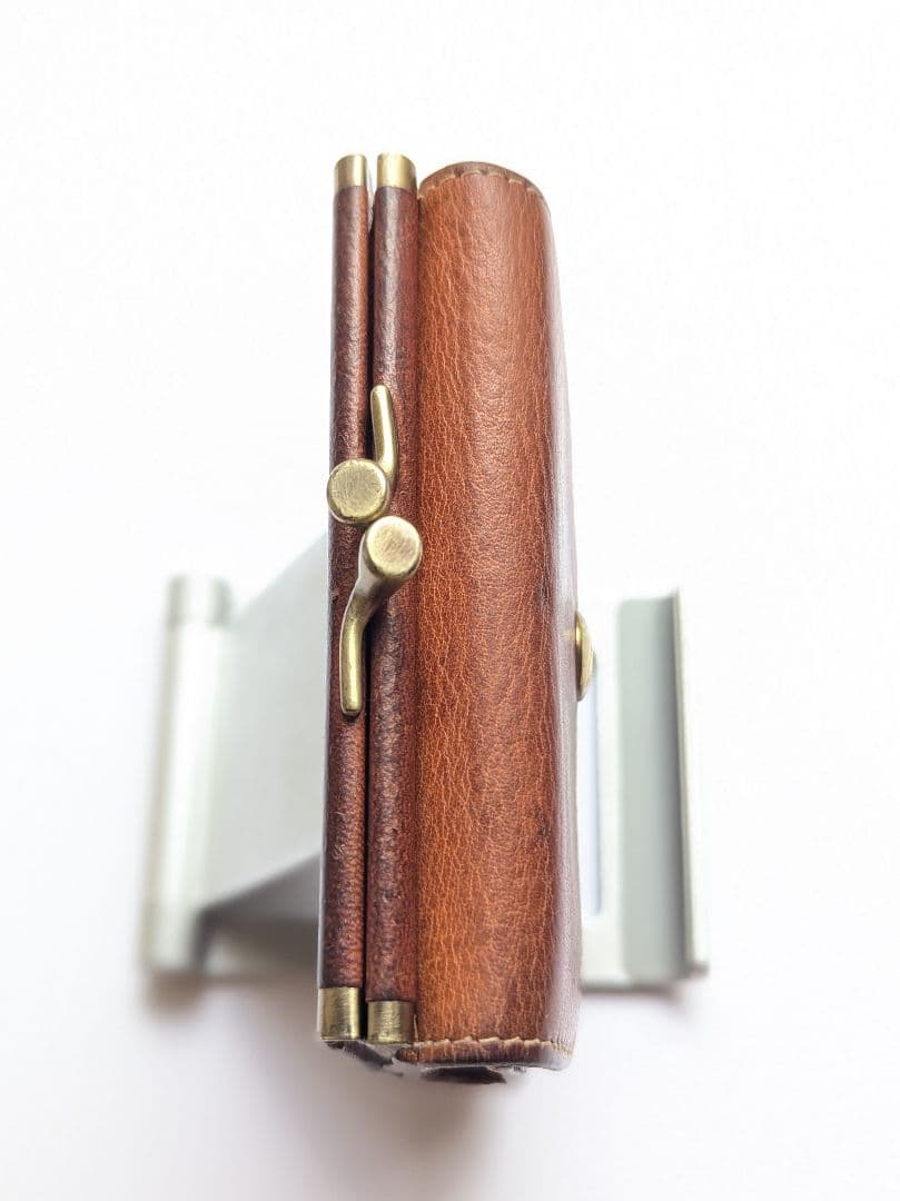 イルビゾンテ【限定モデル】ボルドー×ヌメ エンボスドコレクション 希少 がま口