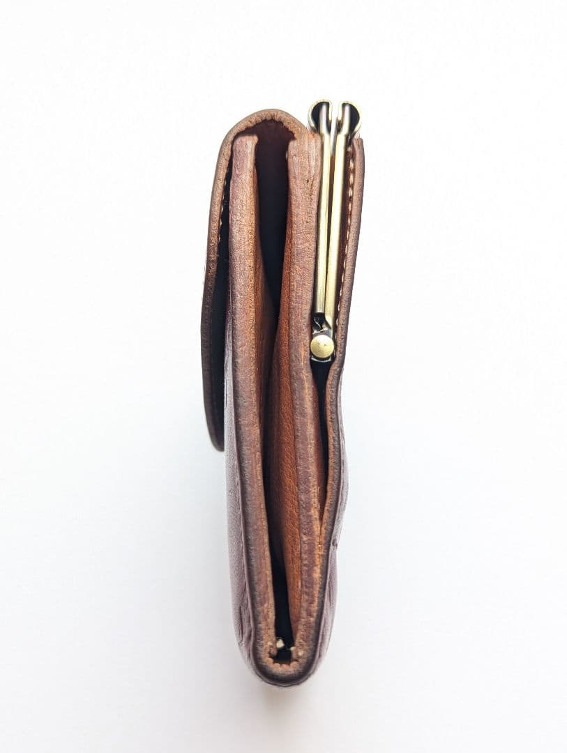 イルビゾンテ【限定モデル】ボルドー×ヌメ エンボスドコレクション 希少 がま口