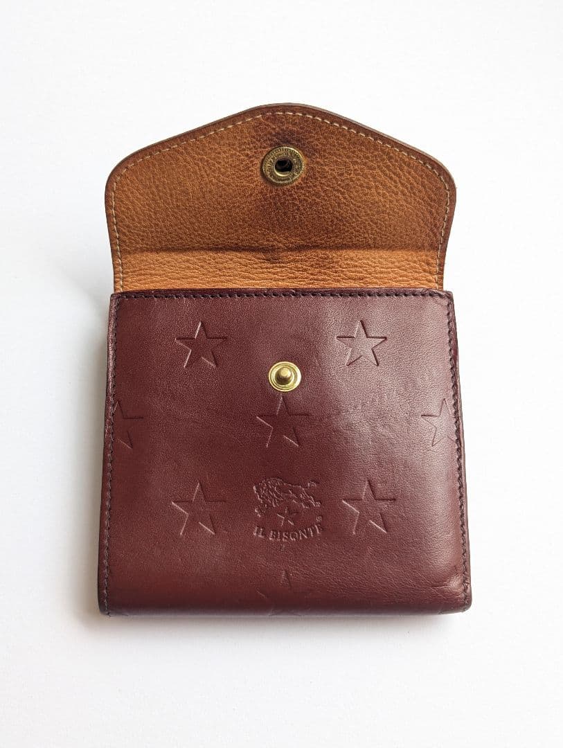 イルビゾンテ【限定モデル】ボルドー×ヌメ エンボスドコレクション 希少 がま口